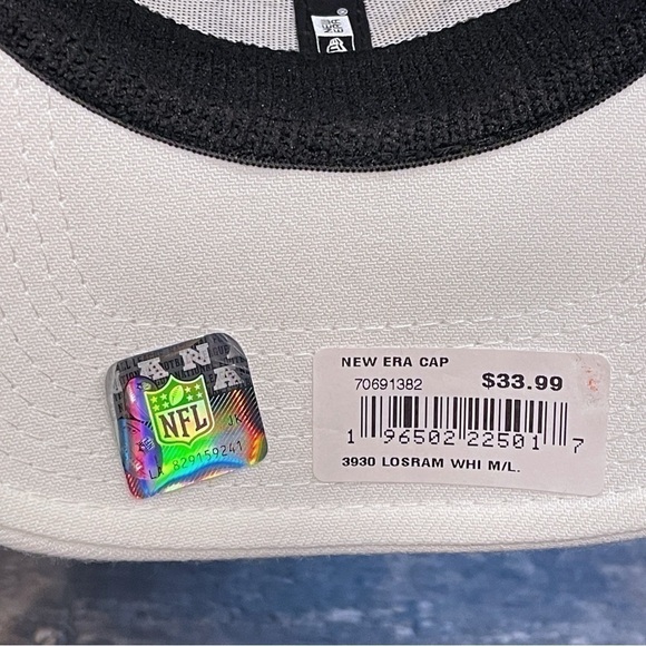 Los Angeles Rams Era LA Logo Iced‎ II 39THIRTY Flex Hat White Medium/Large NWT - Picture 12 of 13